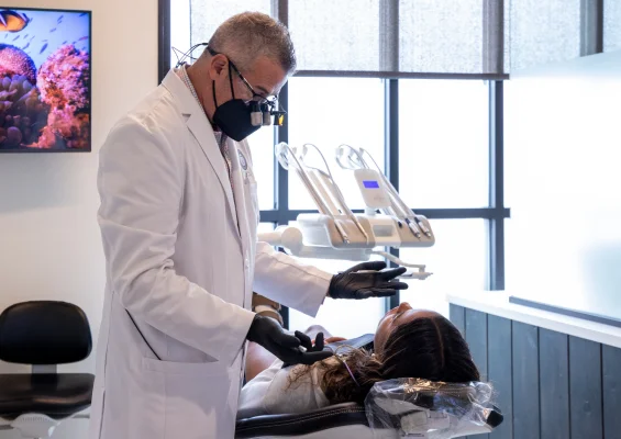 Dentist Bel Air Treating Patient